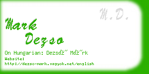 mark dezso business card
